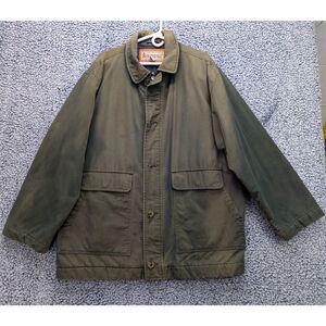 VTG Aeropostale Quilt Lined Chore Coat Sz XL Full Zip 90s Y2K Barn Faded Canvas